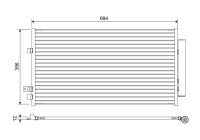 Condenser, air conditioning 822638 Valeo
