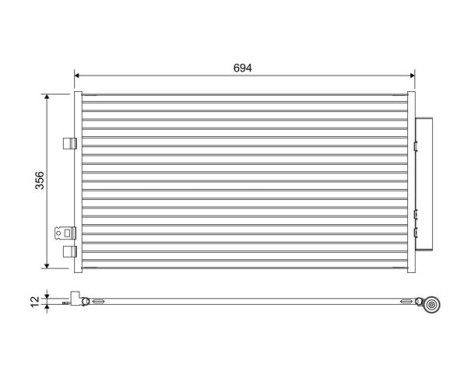 Condenser, air conditioning 822638 Valeo