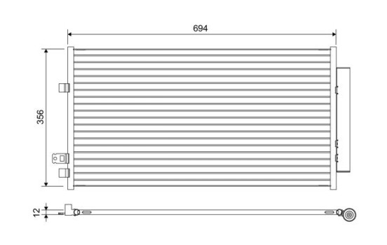 Condenser, air conditioning 822638 Valeo