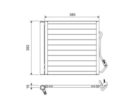 Condenser, air conditioning 822639 Valeo