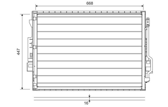 Condenser, air conditioning 822643 Valeo