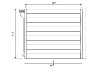 Condenser, air conditioning 822649 Valeo