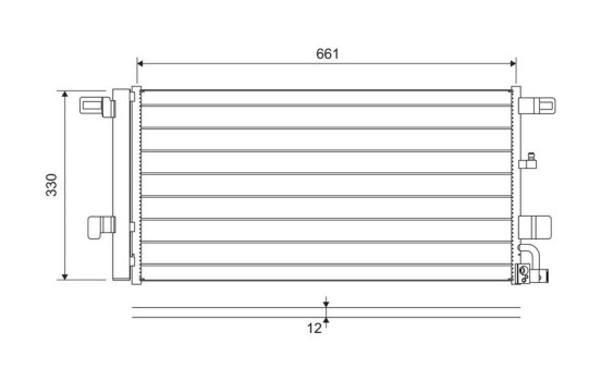 Condenser, air conditioning 822650 Valeo
