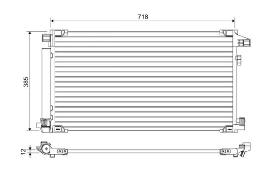 Condenser, air conditioning 822658 Valeo
