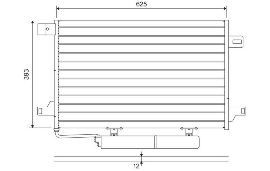 Condenser, air conditioning 822689 Valeo