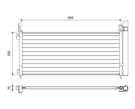 Condenser, air conditioning 822720 Valeo