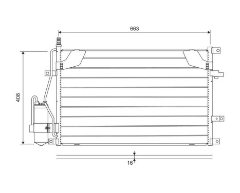 Condenser, air conditioning 822746 Valeo