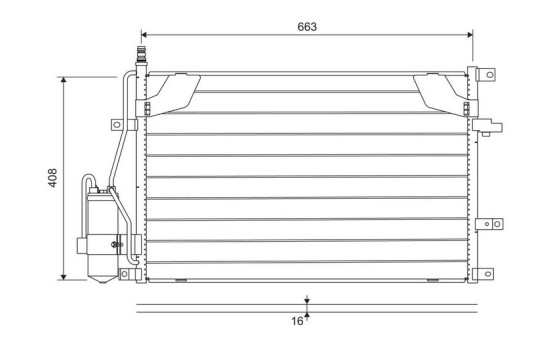 Condenser, air conditioning 822746 Valeo