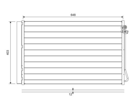 Condenser, air conditioning 822747 Valeo