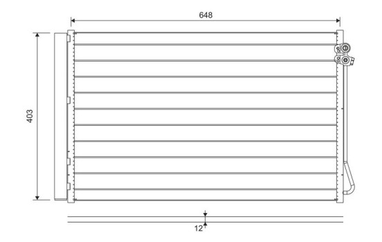 Condenser, air conditioning 822747 Valeo