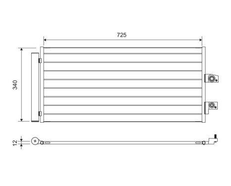 Condenser, air conditioning 822749 Valeo