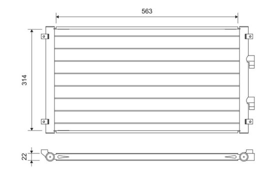 Condenser, air conditioning 822755 Valeo