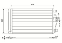 Condenser, air conditioning 822766 Valeo