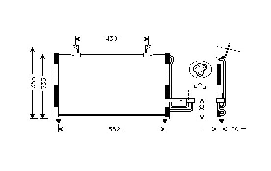 Condenser, air conditioning 83005013 International Radiators