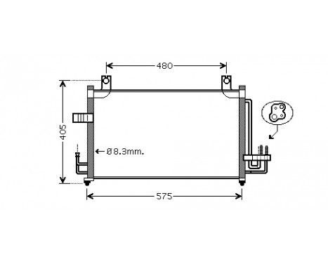 Condenser, air conditioning 83005068 International Radiators