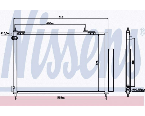Condenser, air conditioning 940062 Nissens