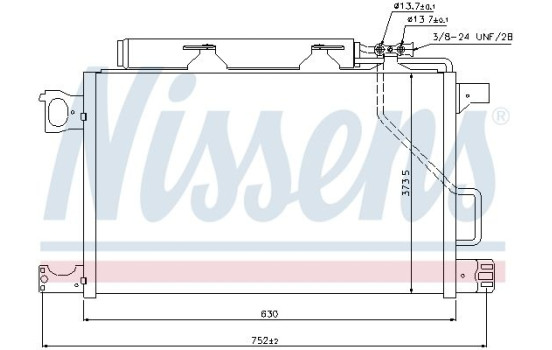 Condenser, air conditioning 940100 Nissens, Image 2