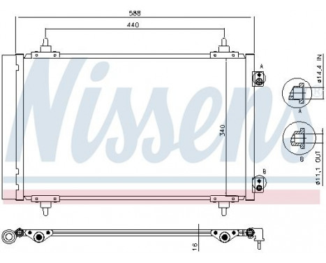 Condenser, air conditioning 940111 Nissens, Image 7