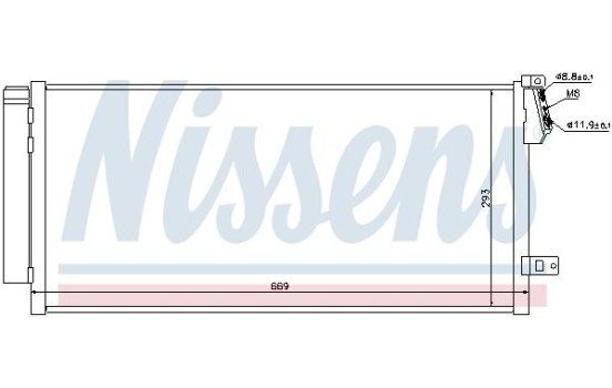 Condenser, air conditioning 940169 Nissens, Image 2