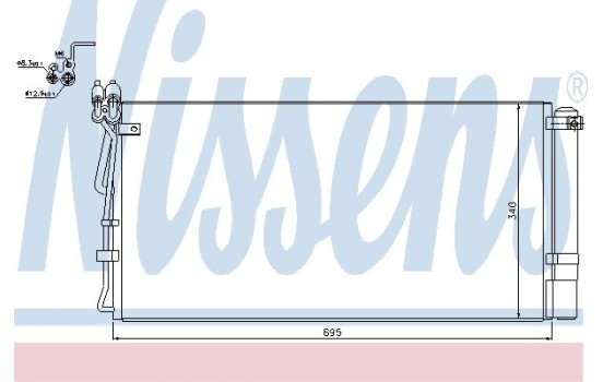Condenser, air conditioning 940250 Nissens