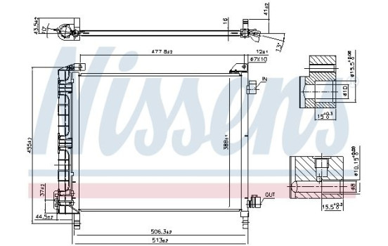 Condenser, air conditioning 940372 Nissens, Image 2