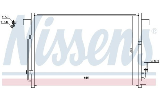 Condenser, air conditioning 940403 Nissens