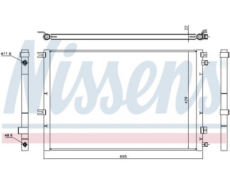 Condenser, air conditioning 940468 Nissens, Image 5