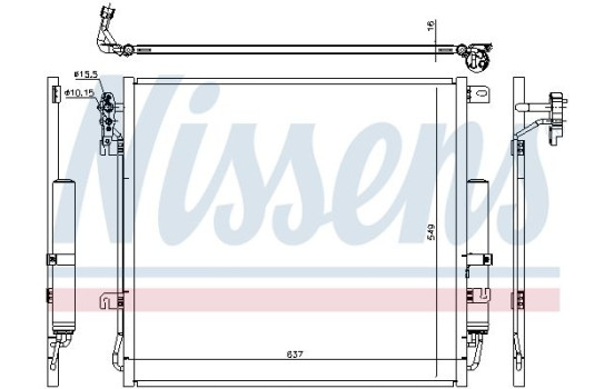 Condenser, air conditioning 940485 Nissens