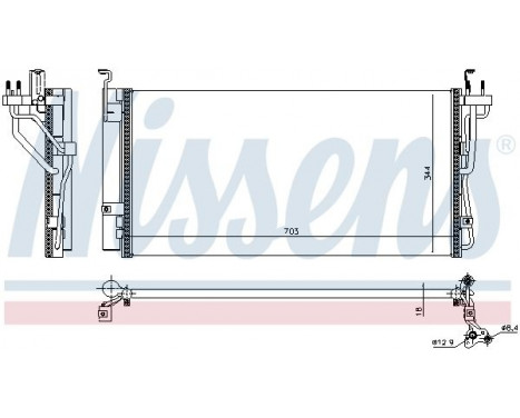 Condenser, air conditioning 940552 Nissens, Image 2