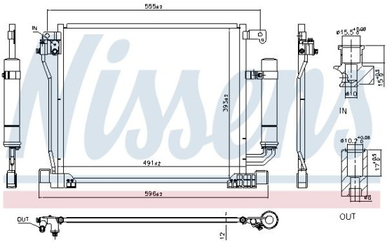 Condenser, air conditioning 940555 Nissens, Image 2