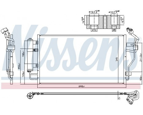 Condenser, air conditioning 940583 Nissens