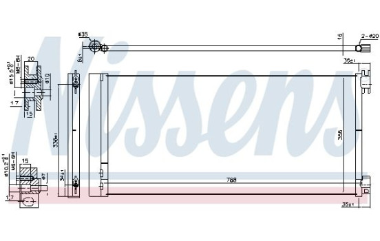 Condenser, air conditioning 940596 Nissens, Image 2