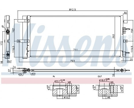 Condenser, air conditioning 940626 Nissens