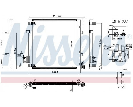 Condenser, air conditioning 940679 Nissens