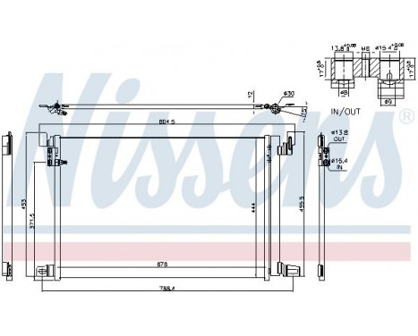 Condenser, air conditioning 940685 Nissens
