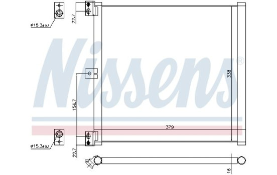 Condenser, air conditioning 940703 Nissens