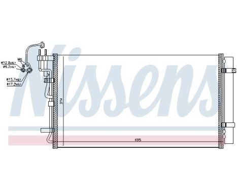 Condenser, air conditioning 940718 Nissens