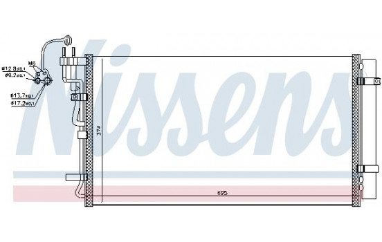 Condenser, air conditioning 940718 Nissens