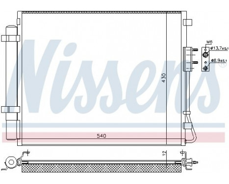 Condenser, air conditioning 940726 Nissens, Image 2