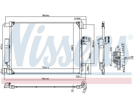 Condenser, air conditioning 940786 Nissens