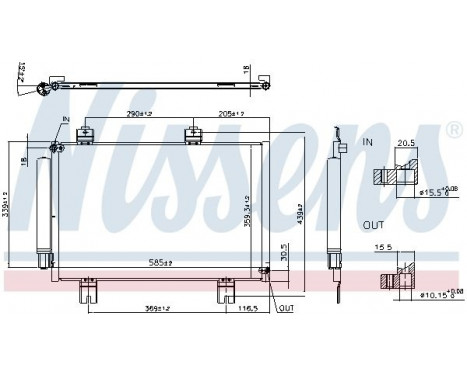 Condenser, air conditioning 940810 Nissens
