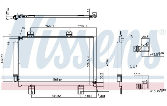 Condenser, air conditioning 940810 Nissens