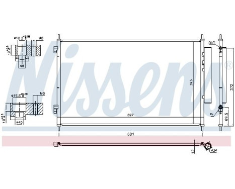 Condenser, air conditioning 940811 Nissens