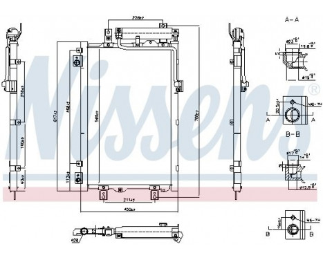 Condenser, air conditioning 940833 Nissens