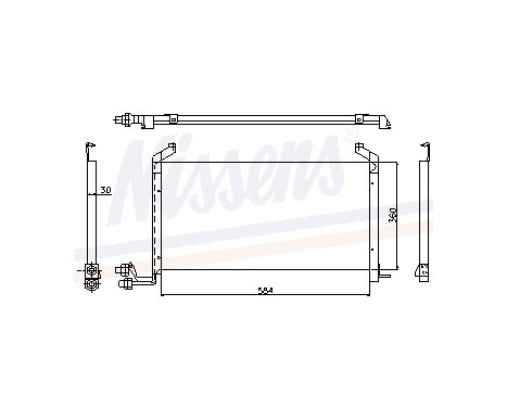 Condenser, air conditioning 94088 Nissens, Image 2