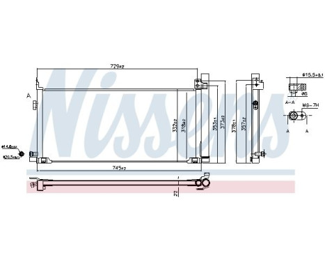 Condenser, air conditioning 940904 Nissens