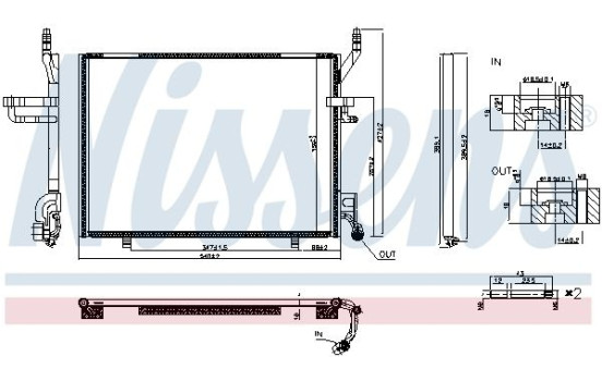 Condenser, air conditioning 940941 Nissens