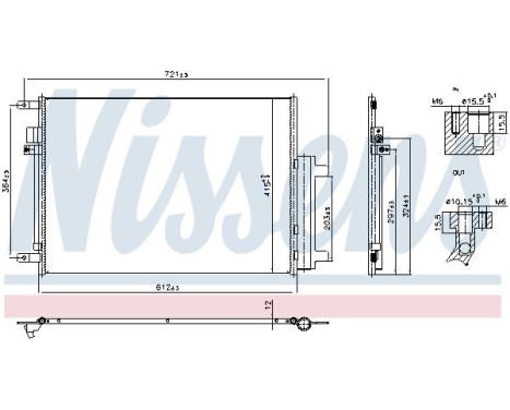 Condenser, air conditioning 940955 Nissens