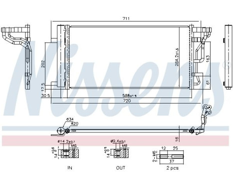Condenser, air conditioning 940978 Nissens