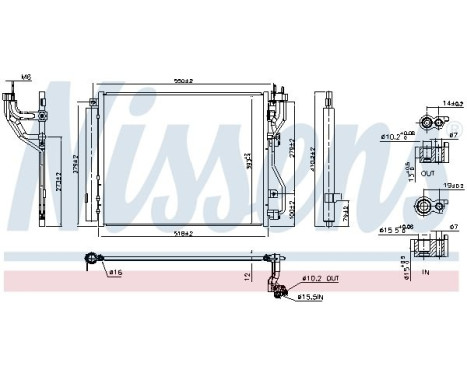 Condenser, air conditioning 941003 Nissens